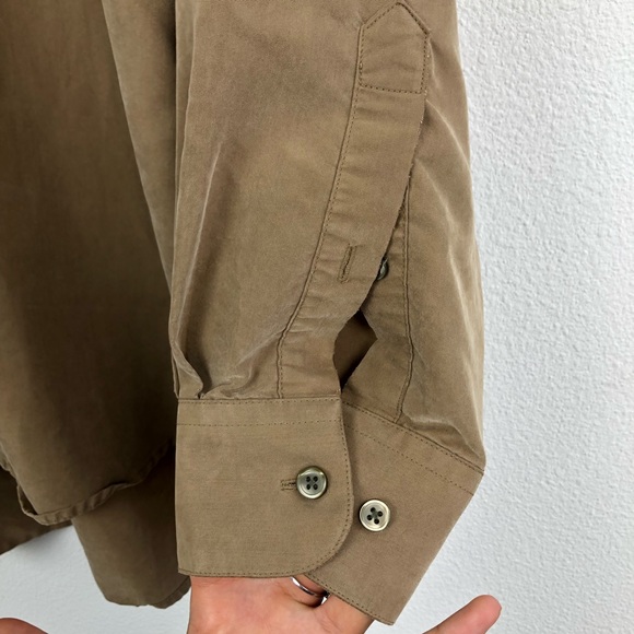 Haggar Black Label Mens Tan Button Down Large - Picture 6 of 7